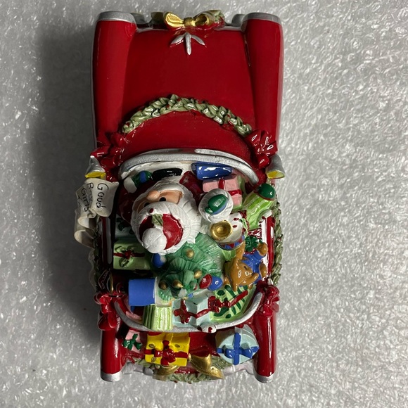 Fitz & Floyd Merry & Bright Collection Santa Car “Here Comes Santa Claus” Music - Picture 5 of 7